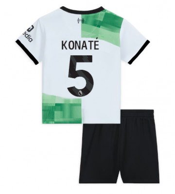 Liverpool Ibrahima Konate #5 Koszulka Wyjazdowych Dziecięca 2023-24 Krótki Rękaw (+ Krótkie spodenki)